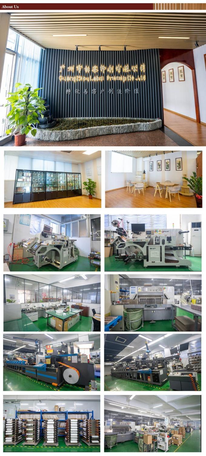 वाटरप्रूफ वाइन बोतलों के लिए आत्म चिपकने वाला लेबल अनुकूलन योग्य डिजाइन 10